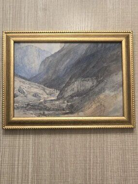 John Ruskin "The Valley of Lauterbrunnen, Switzerland" Art Reproduction Print